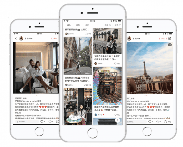 The monetization on the Chinese Xiaohongshu platform