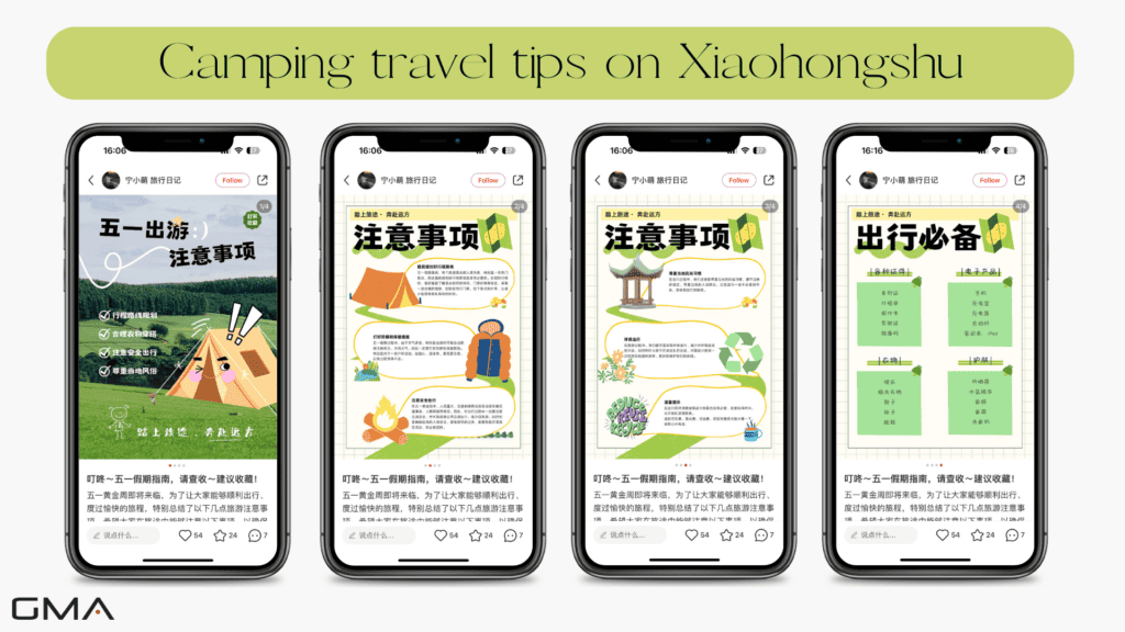 Little Red Book app: travel tips